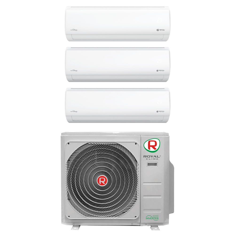 Изображение для товара Royal Clima 3RMN-21HN/OUT / RCI-TMH09HN + RCI-TMN07HNx2