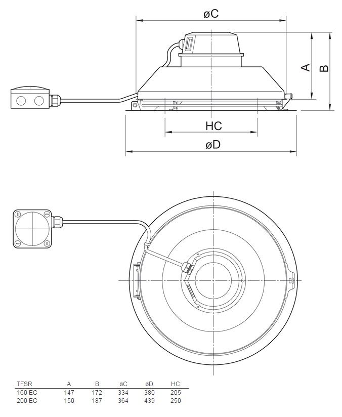 Изображение для товара Systemair TFSR 200 EC Sileo Black