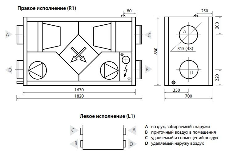 Изображение для товара Komfovent Verso P 1200-H-W