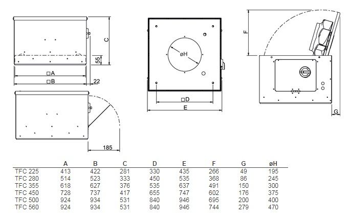 Изображение для товара Systemair TFC 355 P Sileo Red