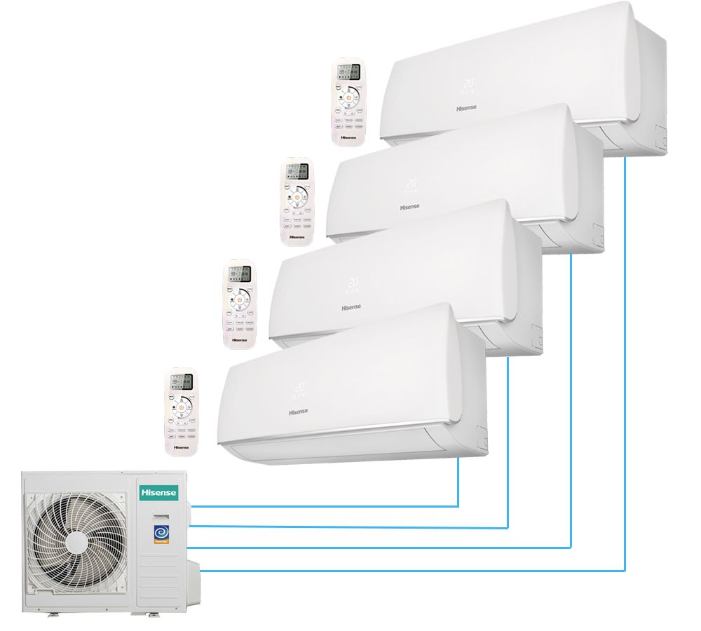 Мульти-сплит-система Hisense AMW4-36U4SAC / AMS-12UR4SVEDB65 + AMS-09UR4SVEDB65x3