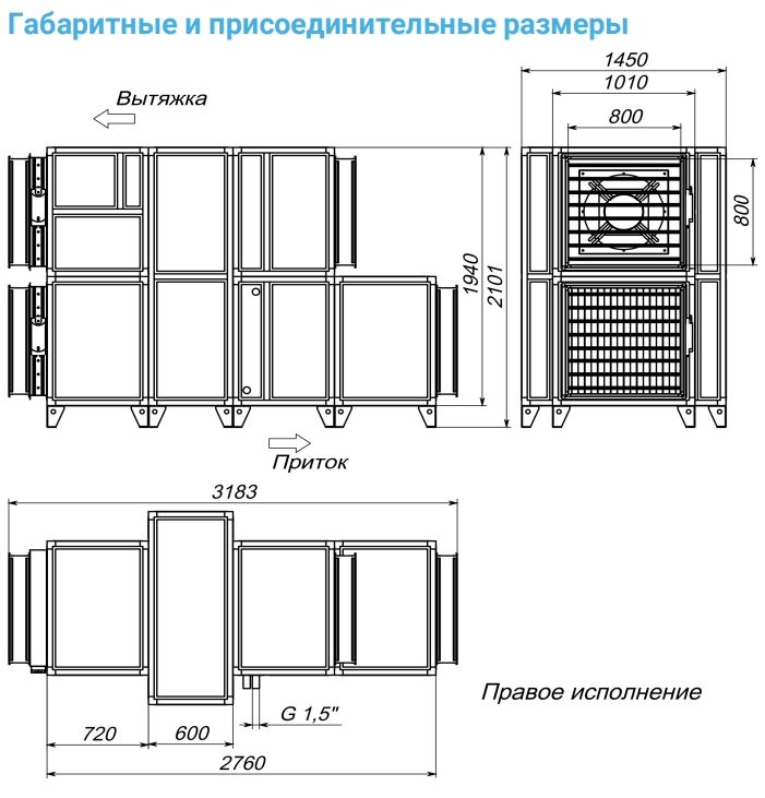 Приточно-вытяжная установка с рекуператором Breezart 8000 Aqua RR AC