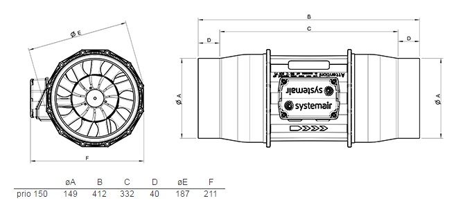 Изображение для товара Systemair prio 150E2