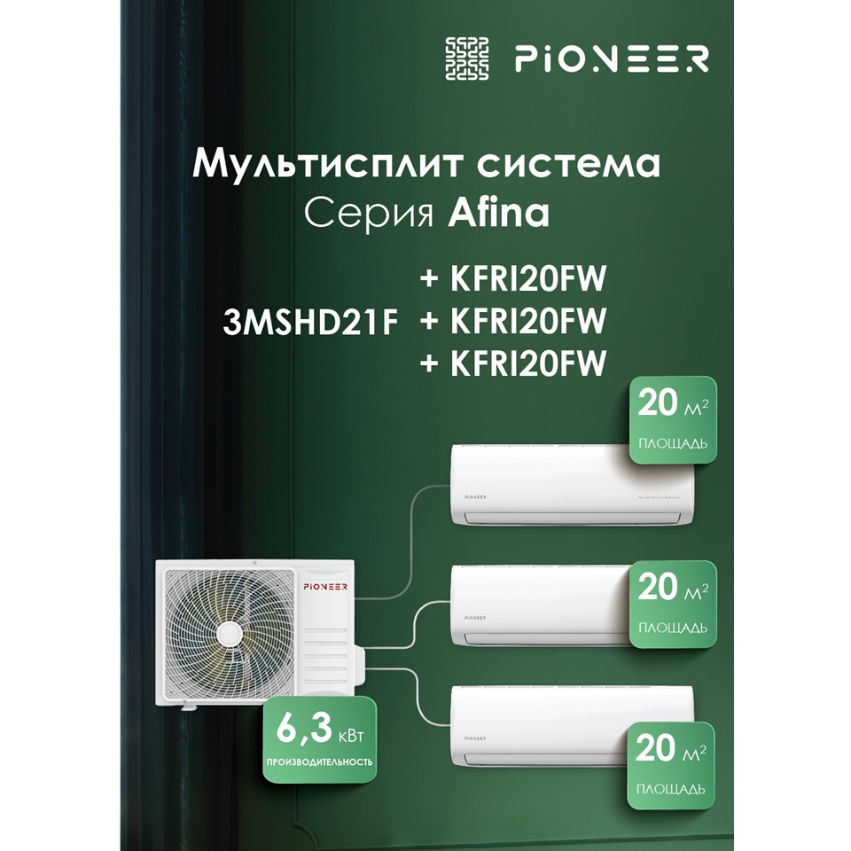 Мульти-сплит-система Pioneer 3MSHD21F / KFRI20FWx3