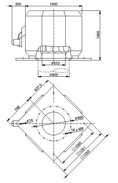 Изображение для товара Systemair DVV 1000D6-8-XM/F400