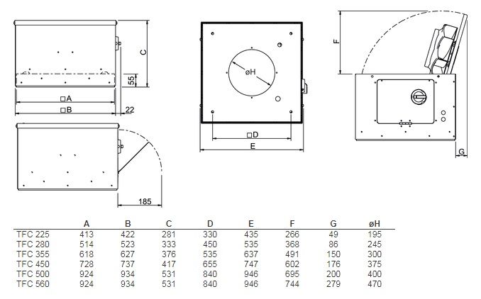 Изображение для товара Systemair TFC 560 S Sileo Black
