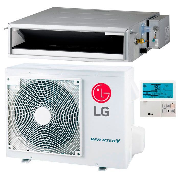 Инверторный канальный кондиционер (сплит-система) LG CM18R / UU18WR