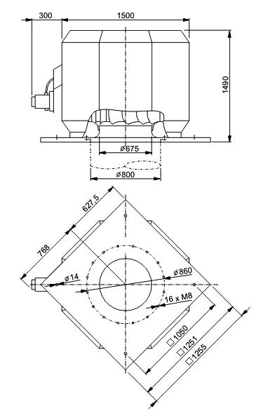 Изображение для товара Systemair DVV 1000D4-8-XP/F400