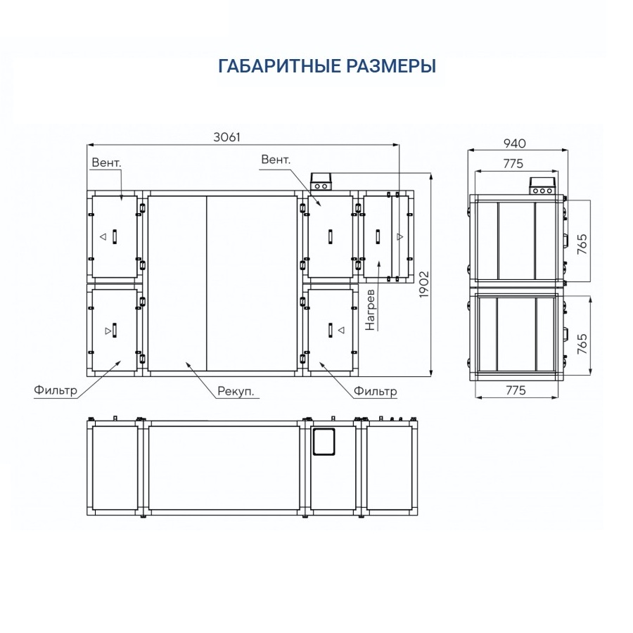 Приточно-вытяжная установка Turkov Zenit HECO S 4100 12E