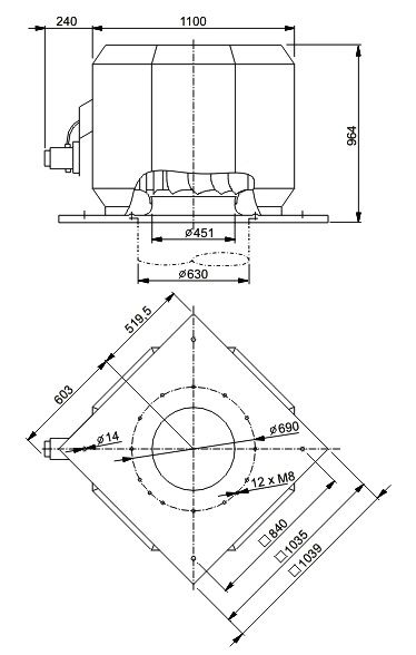 Изображение для товара Systemair DVV 630D4-XS