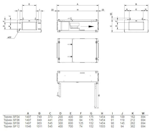Изображение для товара Systemair Topvex SF04 HWH