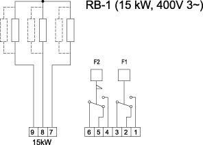 Схема подключения Systemair RB 50-30/15-1