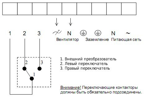 Схема подключения регулятора скорости Systemair REU 7 SPEED CONTROL