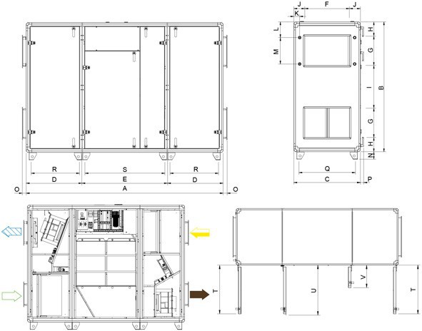 Systemair TOPVEX SC08 HW-L-CAV схема и размеры